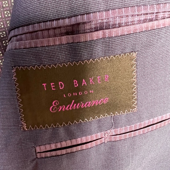 Ted Baker London Endurance Men’s Jay CT Blue Modern 100% Wool blazer Size 40 L - Picture 7 of 8
